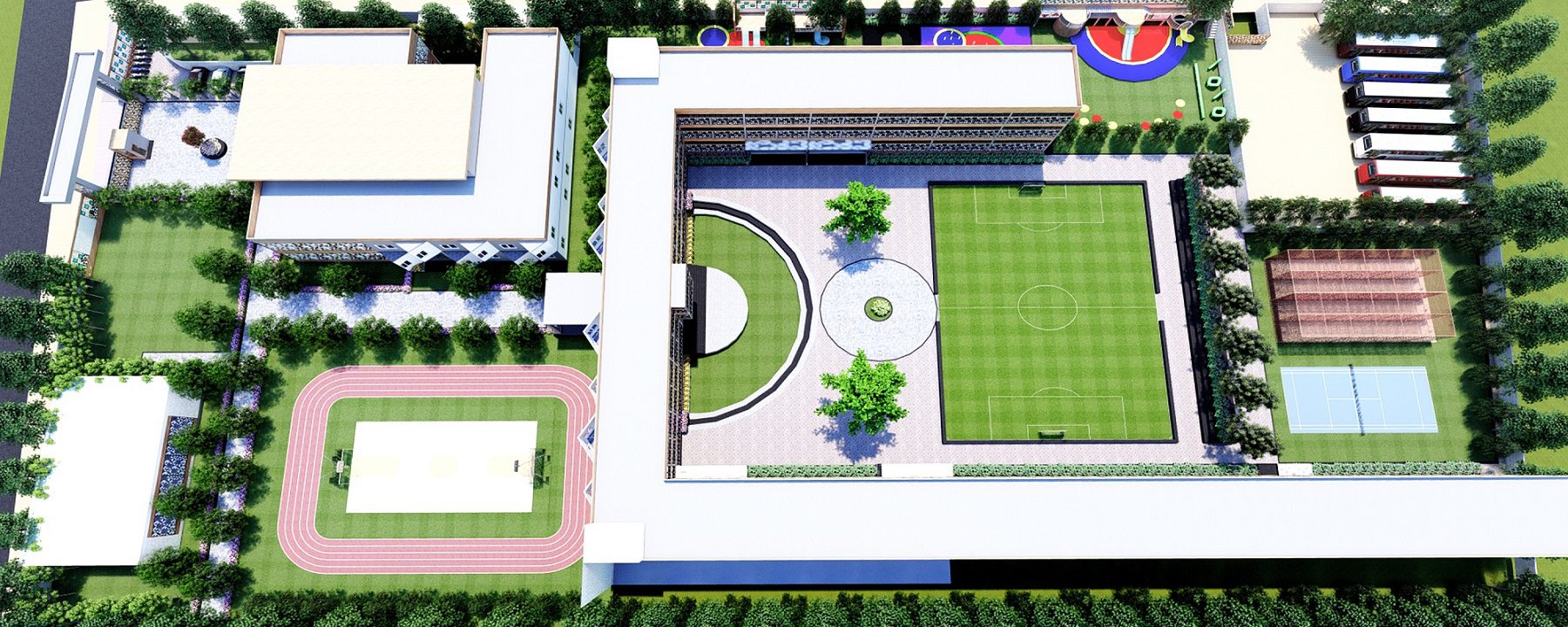 St. Paul's Matric School, Pernambut, Tamilnadu. Designed by The School Designs Studio. We are the Best Architects for School Building.