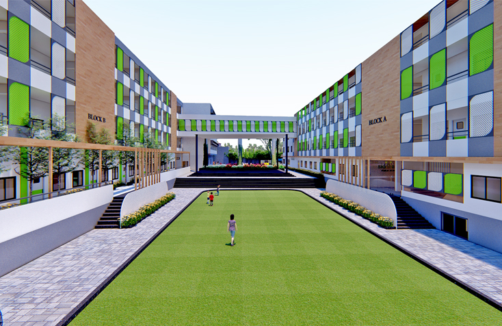 Siddhartha Public School, Hyderabad (Block-A and Block-B). Designed by The School Designs Studio, One of the Best School Design Architecture Firm in India.